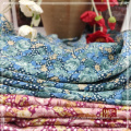 Floral Pure Polyester Semi Shinning Satin Textile